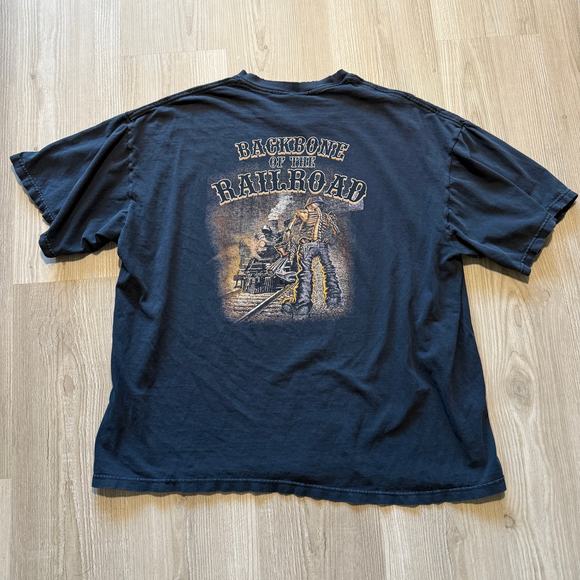 Vintage Brotherhood of Maintenance Backbone of the Railroad Union Shirt Sz XL - Picture 1 of 6